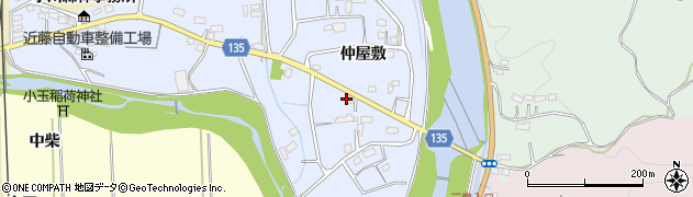 福島県いわき市小川町三島（仲屋敷）周辺の地図