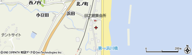 福島県いわき市久之浜町田之網浜川周辺の地図