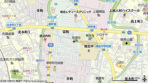 〒943-0827 新潟県上越市栄町（その他）の地図