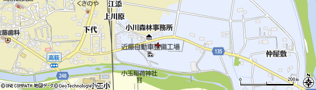 福島県いわき市小川町三島（上川原）周辺の地図