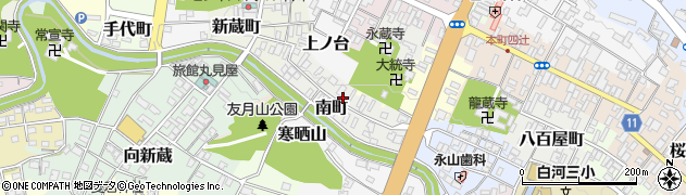 福島県白河市南町周辺の地図
