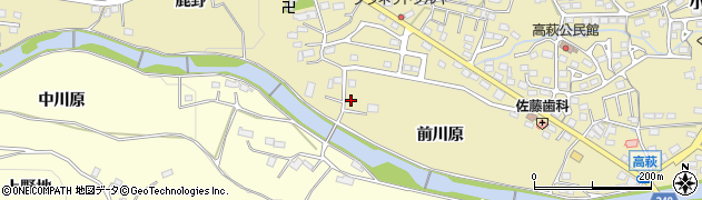 福島県いわき市小川町高萩前川原周辺の地図