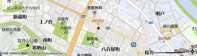 福島県白河市年貢町周辺の地図