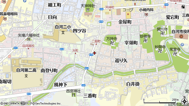 〒961-0946 福島県白河市二番町の地図