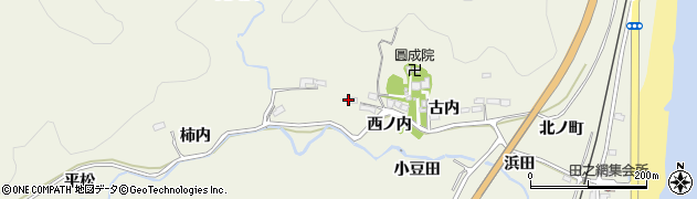 福島県いわき市久之浜町田之網（西ノ内）周辺の地図