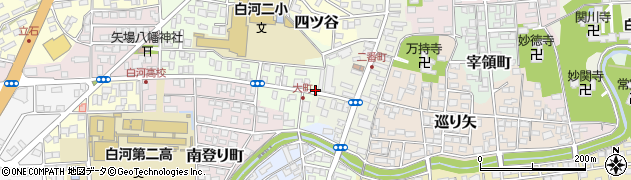 福島県白河市登り町周辺の地図
