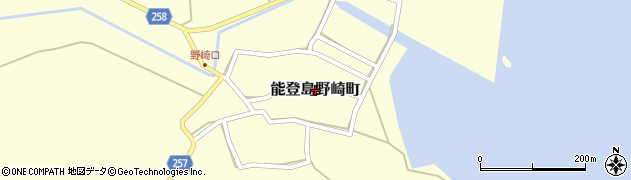 石川県七尾市能登島野崎町周辺の地図