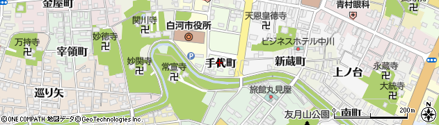 福島県白河市手代町44周辺の地図