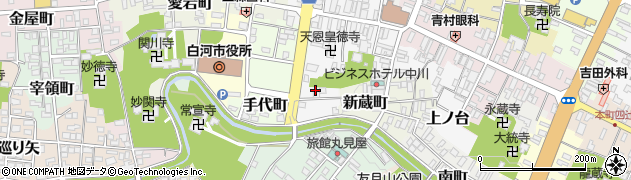 福島県白河市袋町周辺の地図