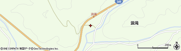 福島県古殿町（石川郡）山上（浪滝）周辺の地図