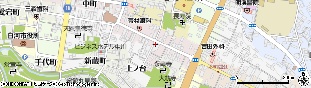 福島県白河市本町周辺の地図