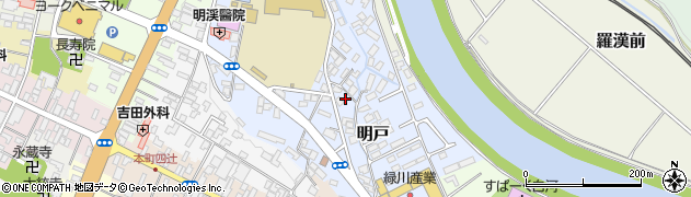 福島県白河市明戸周辺の地図
