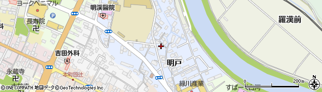 福島県白河市明戸周辺の地図