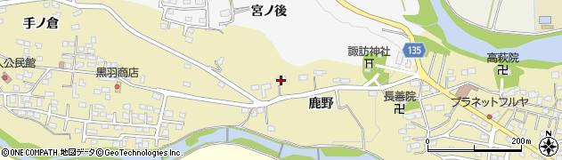 福島県いわき市小川町高萩（鹿野）周辺の地図