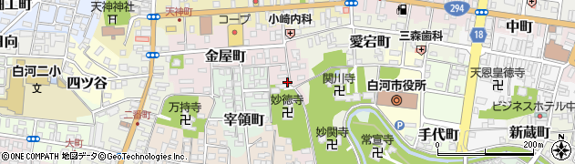 福島県白河市金屋町104周辺の地図