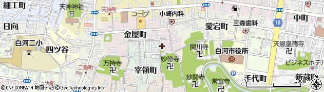 福島県白河市金屋町周辺の地図