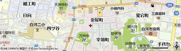福島県白河市金屋町63周辺の地図