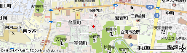 福島県白河市金屋町106周辺の地図