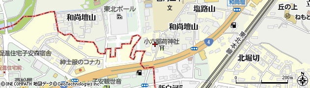福島県白河市塩路山周辺の地図