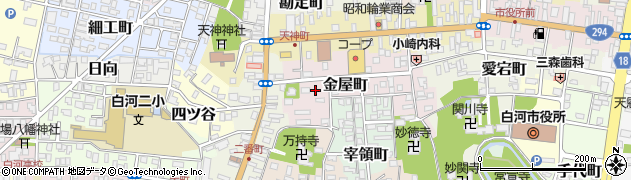 福島県白河市金屋町64周辺の地図