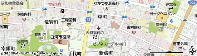 福島県白河市大工町周辺の地図