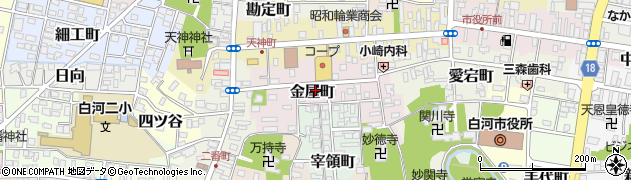 福島県白河市金屋町75周辺の地図