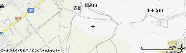 福島県白河市久田野（三本松山）周辺の地図
