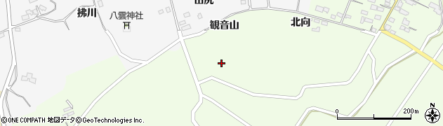 福島県白河市本沼（観音山）周辺の地図
