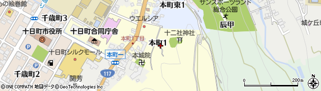 新潟県十日町市本町周辺の地図