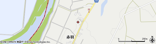 福島県石川町（石川郡）赤羽（小田柿）周辺の地図
