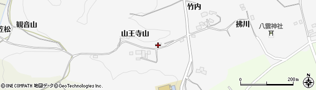 福島県白河市久田野山王寺山周辺の地図