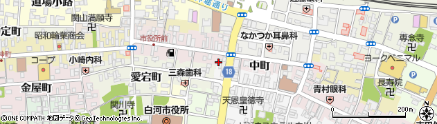 福島県白河市中町64周辺の地図
