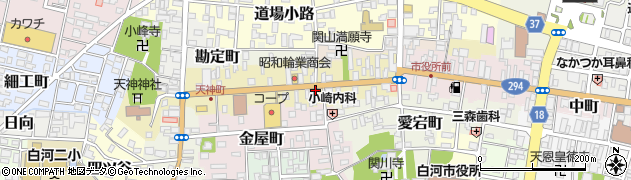 福島県白河市天神町周辺の地図