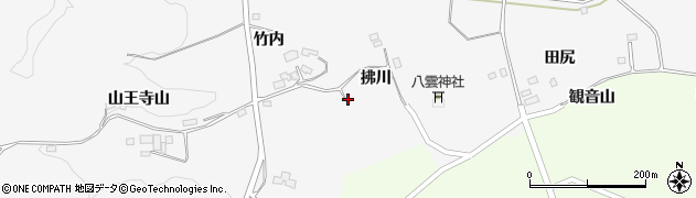 福島県白河市久田野（拂川）周辺の地図