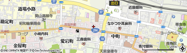 福島県白河市中町21周辺の地図