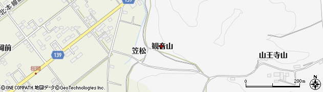 福島県白河市久田野（観音山）周辺の地図