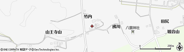 福島県白河市久田野（竹内）周辺の地図