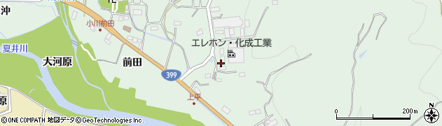 福島県いわき市小川町上平中平周辺の地図
