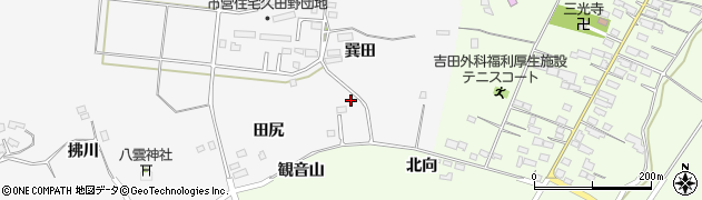 福島県白河市久田野田尻102周辺の地図