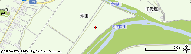 福島県白河市本沼（前川原）周辺の地図