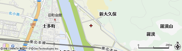 福島県白河市羅漢前周辺の地図