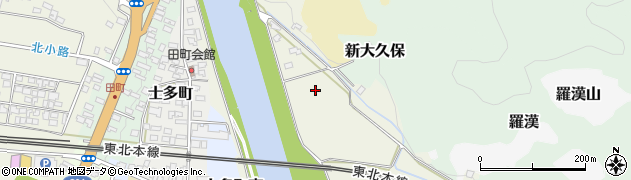 福島県白河市羅漢前周辺の地図