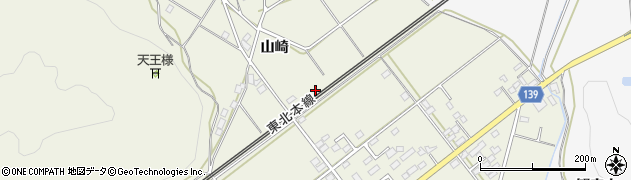 福島県白河市大（山崎）周辺の地図