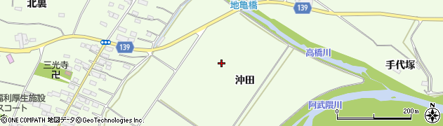 福島県白河市本沼（沖田）周辺の地図