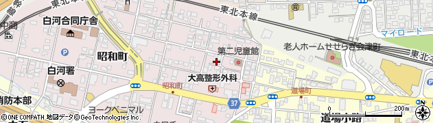 福島県白河市昭和町周辺の地図