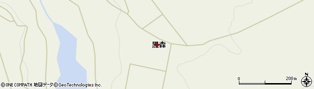 福島県西郷村（西白河郡）小田倉（黒森）周辺の地図