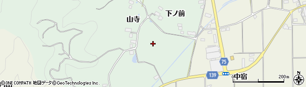 福島県泉崎村（西白河郡）北平山（山寺）周辺の地図
