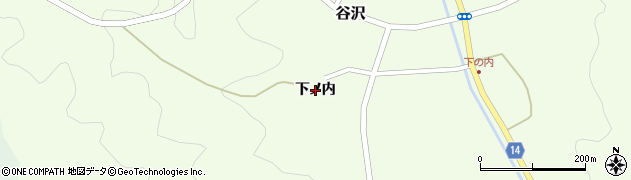 福島県石川町（石川郡）谷沢（下ノ内）周辺の地図
