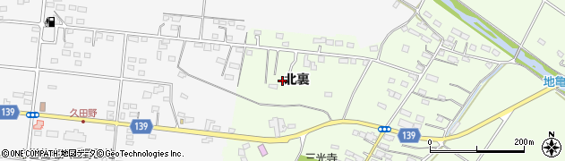 福島県白河市本沼（北裏）周辺の地図