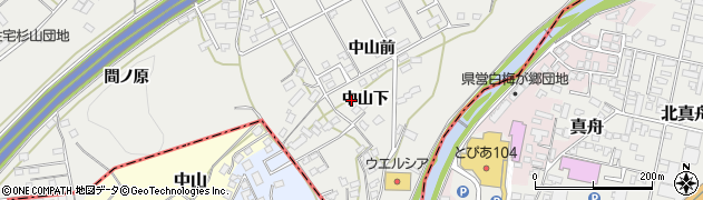 福島県西郷村（西白河郡）米（中山下）周辺の地図